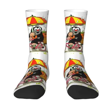 Мужские носки с мультяшным рисунком Krtek Mole, новинка унисекс, носки-платья с 3D принтом Little Maulwurf  10