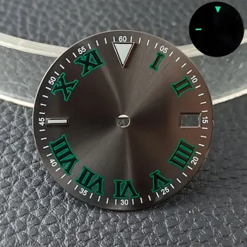 Циферблат диаметром 28,5 ММ, зеленый светящийся циферблат для часового механизма NH35 / NH36, Аксессуары, Запчасти для наручных часов  0