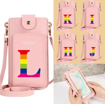 Радужные сумки для телефонов через плечо для женщин, сумка для iPhone 11 Pro Max 8 для Samsung, женские сумки через плечо, кошелек для Lg Stylo 4  5