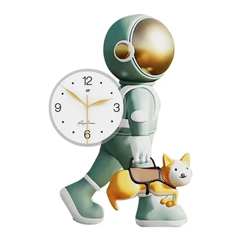 Астронавты украшают настенные часы Стильные и простые часы в гостиной художественные креативные настенные часы для детской комнаты  10