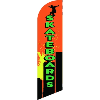 Индивидуальный дизайн Трикотажные Скейтборды из полиэстера Пляжный Флаг из перьев Рекламный Баннер Swooper Без шестов и основания  10