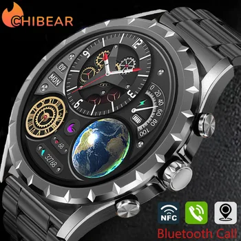 Смарт-часы ChiBear с Bluetooth-вызовом для мужчин, спортивный браслет с 1,45-дюймовым экраном 412 * 412 HD, водонепроницаемый пользовательский циферблат, мужские умные часы с NFC  5