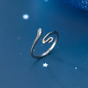 RYOUCUTE Оригинальное кольцо-змея в стиле ретро в богемном стиле для женщин, модные кольца на открытые пальцы, женские украшения в стиле бохо  5