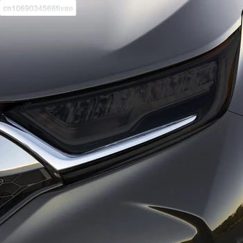 Автомобильные фары из ТПУ, Окрашенные в Черный цвет, Защитная пленка, Прозрачные Наклейки для Honda CR-V CRV 2017 2018 2019 2020 Аксессуары  5