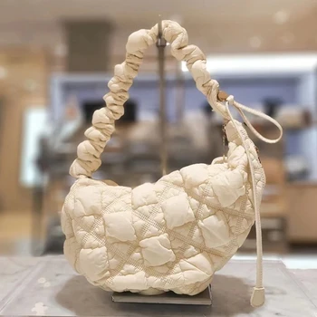Модная стеганая сумка через плечо для женщин Дизайнерская плиссированная сумка Cloud Универсальная Легкая сумка через плечо большой емкости Тренд  10