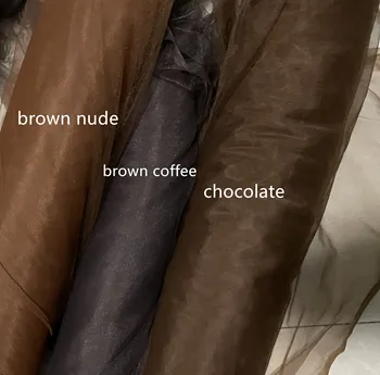 160 см ширина 5 метров/лот коричневый телесный шоколадный телесный кофейный телесный цвет мягкая сетка тонкий тюль  2