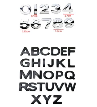 16 мм точка 0-9 Буква алфавита A-Z, Обозначающая номера, металлические наклейки с эмблемой багажника автомобиля для всех автомобилей, мотоциклов Honda VW Volvo Hyundai  5