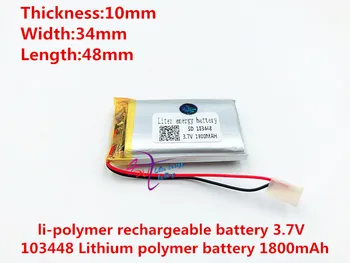 лучший бренд батареи Размер 103448 3,7 В 1800 мАч Литий-полимерный Аккумулятор с Защитной Платой Для MP4 GPS Планшетных ПК КПК  5