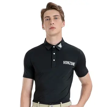 Летом 2023 Года Новая мужская одежда для гольфа, спортивная рубашка с коротким рукавом, Быстросохнущая Дышащая белая или черная повседневная рубашка ПОЛО, топ  5