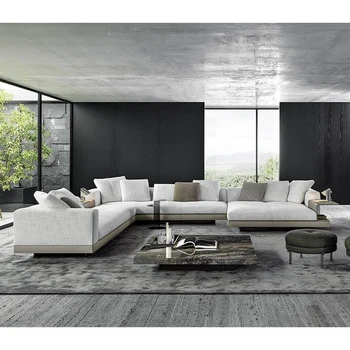 стильная мебель для гостиной L Образный диван гостиничный современный тканевый диван  5