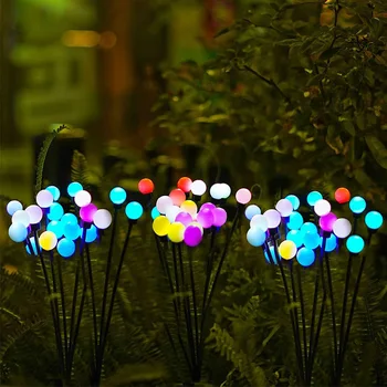 Солнечный светодиодный светильник, уличные водонепроницаемые садовые ландшафтные фонари на солнечной энергии, садовые фонари-светлячки, декор для газона и сада, солнечный свет  5