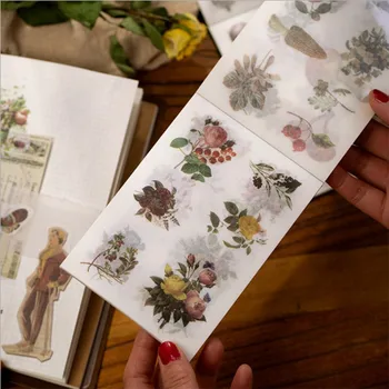 20 штук декоративных канцелярских наклеек серии Retro Plant illustrated для скрапбукинга, дневника, альбома 