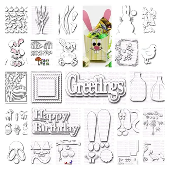 Письмо из яйца Пасхального кролика 2023, новый мартовский выпуск, штампы для резки металла, тиснение, изготовление бумажных поздравительных открыток, шаблон для изготовления DIY  4
