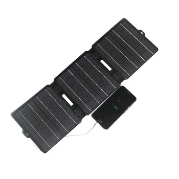 100 Вт 200 Вт Складная солнечная панель 5 В с двумя USB-портами Гибкие водонепроницаемые складные Портативные солнечные панели Для зарядки аккумулятора смартфона  4