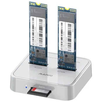MAIWO K3016SD M.2 SATA / NVMe SSD Адаптер Док-станция С Двумя Отсеками 10 Гбит/с Станция Для чтения SD-карт Корпус Твердотельного накопителя  3