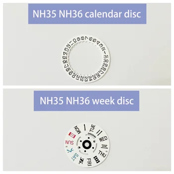 Аксессуары для часового механизма, диск с календарем, диск с неделей, подходит для Seiko NH35 NH36, ремонт часов, диск с календарем, запчасти для диска с неделей  5