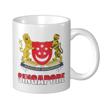 Mark Cup Кружка с надписью Флаг Сингапура Эмблема Кофейные кружки Чашка для чая молока Воды Дорожные кружки для офиса дома  5