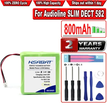 Аккумулятор HSABAT 800 мАч для Audioline SLIM DECT 582, TEXET TX-D7400, TX-D7750  3