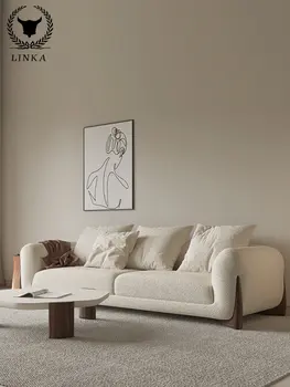 Тканевый диван Murui Nordic Simple Технология маленькой семейной гостиной тканевый журнал в японском стиле дизайнерский диван в тихом стиле  5