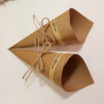 Привлекательные коробки для конфетных рожков Маленькие Изящные Прочные Подарочные бумажные коробки-подставки для конусов Коробки для подарков Широкое применение  5