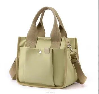 Женская сумка холщовая Удобная маленькая сумка для переноски, сумка через плечо, сумка для ланча большой емкости  5