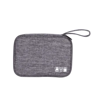 Многофункциональная цифровая сумка, сумка для хранения кабеля передачи данных, сумка для хранения мобильной гарнитуры, сумка для хранения, серый  10