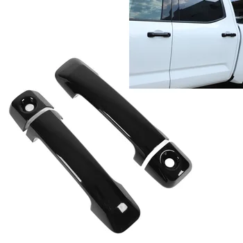 4шт Крышка наружной дверной ручки автомобиля, защитная накладка внешней дверной ручки для FJ Cruiser, ярко-черный ABS  4