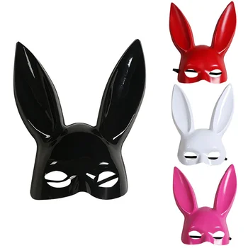 маска для рождественской вечеринки, наряд для вечеринки, Хэллоуин, Рождественская Пластиковая креативная маска Кролика, рождественский подарок принцессы кролика  5