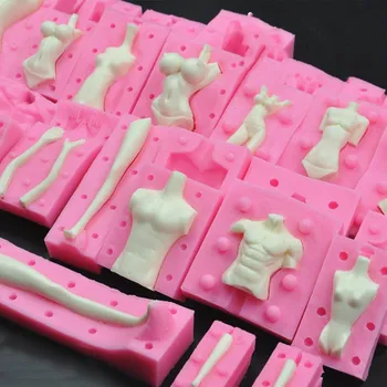 Силиконовая форма для тела 3D куклы, инструмент для украшения шоколадного торта, сделай сам, Глиняная Мягкая кукла, форма для рук и ног человека  2