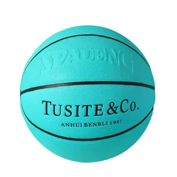 Небесно-Голубой Баскетбольный Размер 7 6 5 Молодежный Баскетбол Для Внутреннего и Наружного Надувного Резинового Баскетбола  10