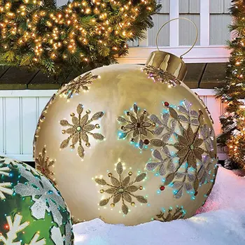 2022 Новогодний Рождественский декор Шары Елочные украшения Наружная атмосфера Надувные игрушки для дома Рождественский подарочный шар  1