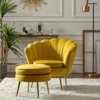 Скандинавские Дизайнерские Фланелевые стулья для гостиной Балкон Ленивый диван Мебель для гостиной Роскошное кресло для отдыха Спальня Диван для отдыха  10