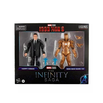 Marvel Legends Infinity Saga Железный Человек Марк XXI и Хэппи Хоган из 2 комплектов эксклюзивных 6-дюймовых фигурок  10