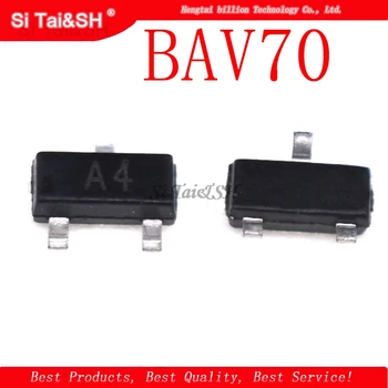 100 шт./лот BAV70 0.2A 70V SOT-23 A4 SMD SOT транзистор BAV70LT1G  4