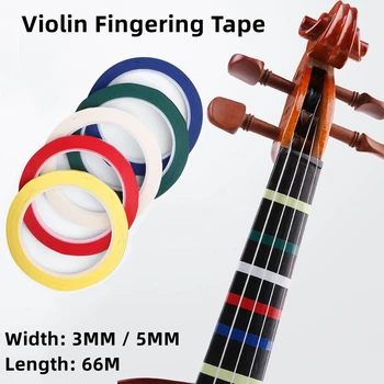 Наклейка с лентой для аппликатуры скрипки длиной 66 м, положение ленты на грифе, Направляющие для пальцев, наклейки для начинающих, наклейка на виолончель, басовая струна, примечание Коснитесь  5
