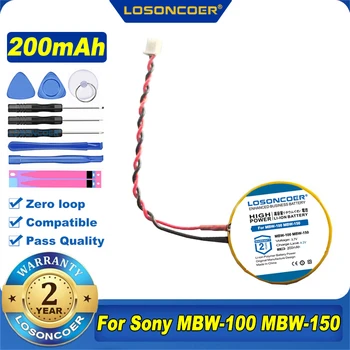 100% Оригинальный аккумулятор LOSONCOER 200mAh PD2430 для аккумуляторов Sony MBW-100 MBW-150 Bluetooth Watch  0