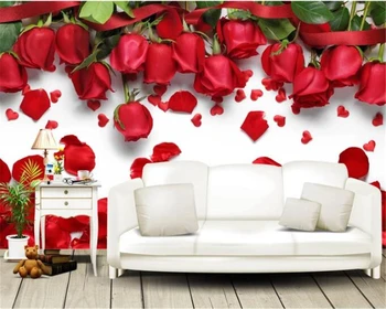 beibehang обои для детской комнаты Наклейка обои индивидуальная романтическая роза цветочные обои обои для домашнего декора  5