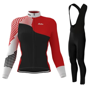 Велосипедная Майка Женский комплект с длинным рукавом Pro Team 2023 Женская форма для велосипедных гонок Одежда для горных велосипедов Tricota Ciclismo Mujer  4