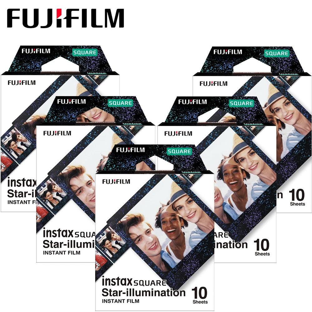 10-50 листов фотобумаги Fujifilm Instax Square в рамке со звездным освещением Для фотоаппарата моментальной печати SQ10, SQ6, SQ20
