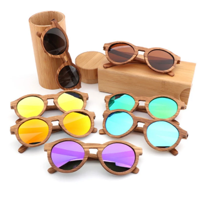 2023 круглые прохладные солнцезащитные очки zebra wood lady gentlement с поляризацией UV400, устойчивые к сильному солнечному свету, модные деревянные очки, бесплатная доставка