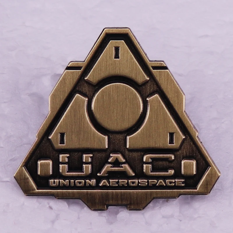 Doom Game Union Aerospace Corporation значок с логотипом винтажная брошь геймерский подарок предметы коллекционирования