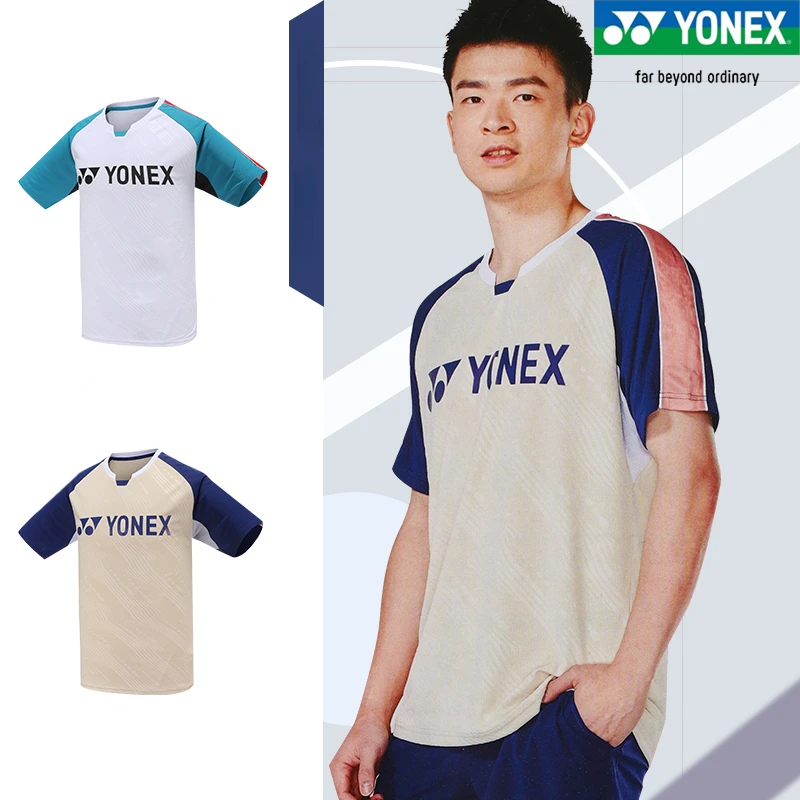 Yonex спортивная майка для тенниса, спортивная одежда, одежда для бадминтона, 2022, футболка с коротким рукавом, мужчины, женщины, 110380BCR