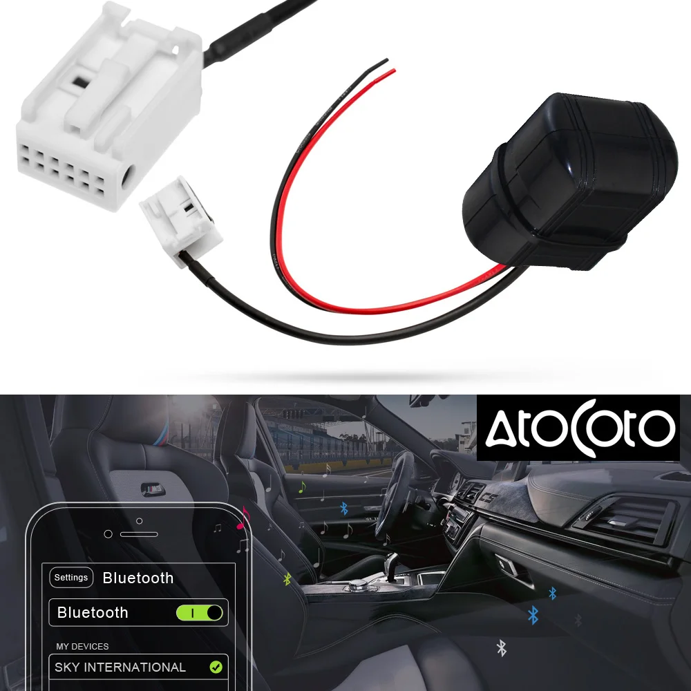 Автомобильный Bluetooth-Модуль AtoCoto Кабель-Адаптер AUX для BMW Mini E39 E53 X5 X3 E60 E85 Радионавигационная Система Беспроводной Аудиовход