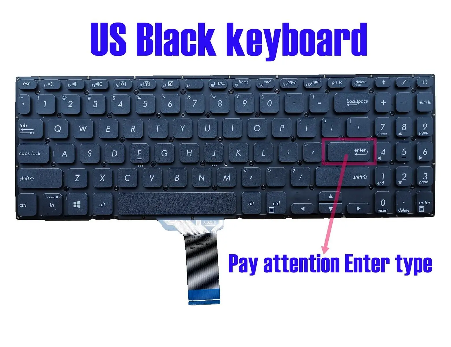 Американская Черная клавиатура для Asus V530U V530UA V530UF V530UN V530F V530FA V530FN