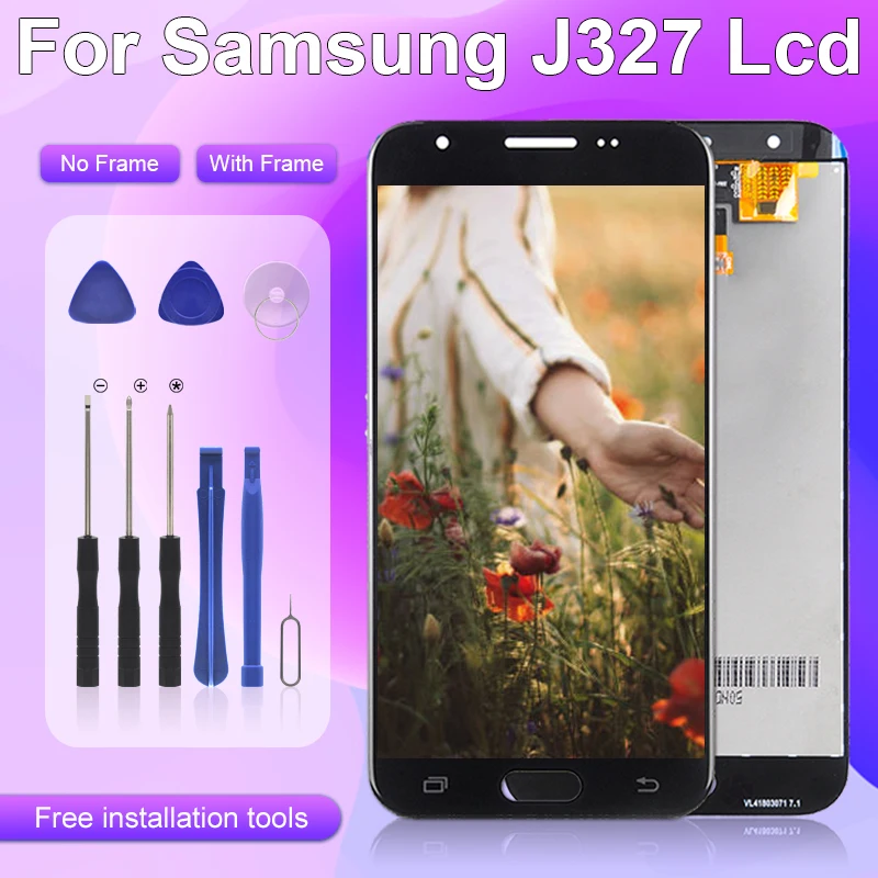 Бесплатная Доставка 5,0-Дюймовый Дисплей J3 Prime Для Samsung Galaxy J327 Lcd С Сенсорным Цифрователем J3 Emerge 2017 В Сборе С Экраном