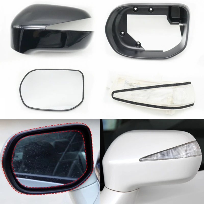Боковая крышка зеркала заднего вида, Стеклянная линза, Рамка для Honda Civic 8th FA1 FD1 FD2 2006 2007 2008 2009 2010 2011