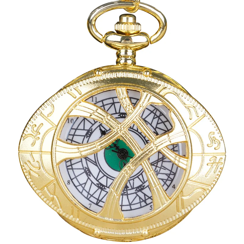 Выдалбливают Старинные кварцевые карманные часы, Роскошное Золотое Римское цифровое ожерелье-цепочка, подарок для мужчин и женщин