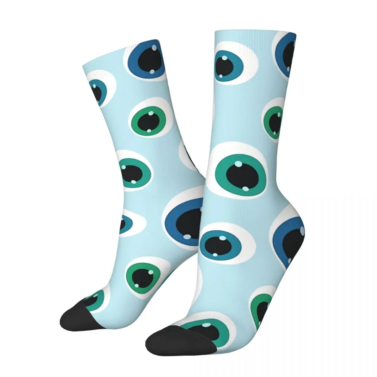 Забавный сумасшедший носок для мужчин Eyeballs в стиле хип-хоп харадзюку, с принтом инопланетянина, повседневный подарок для мальчиков, носки для экипажа