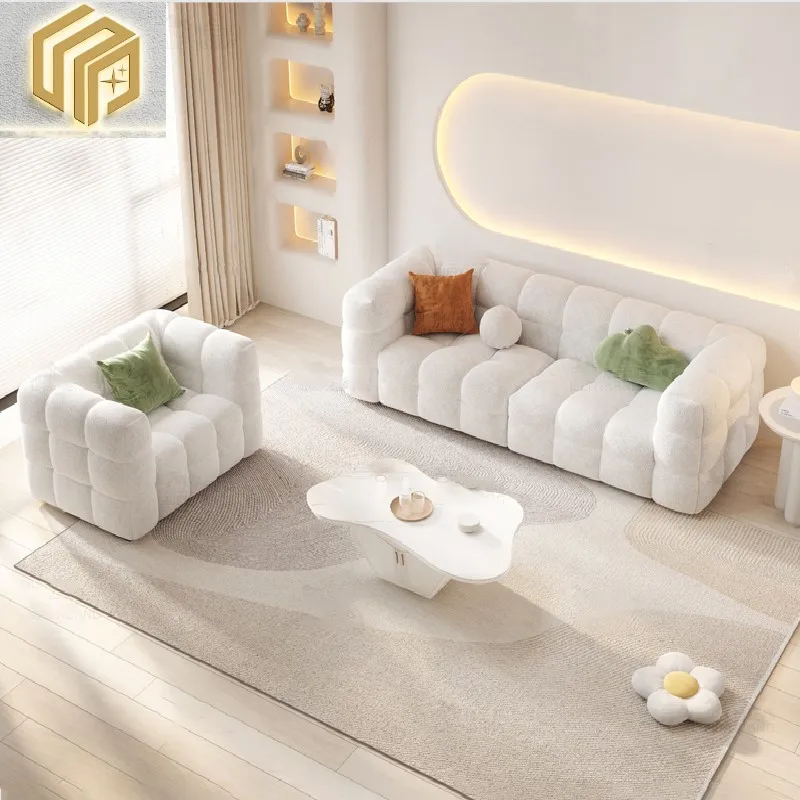 Комбинированный диван из ткани для гостиной водонепроницаемый гостиничный вестибюль современный простой кашемировый диван для небольшой семейной гостиной