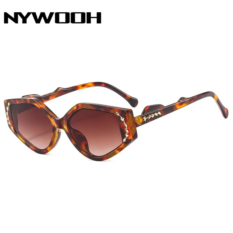 Маленькие солнцезащитные очки NYHOOW Rhombus для женщин, люксовый бренд, дизайнер, Популярные солнцезащитные очки Ins, женские Уличные пляжные очки UV400